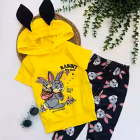 هودی شلوار خرگوش لباس بچه گانه هودی شلوار  پنبه ارسال رایگان 2سال تا 8 سال 