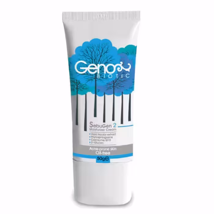 کرم مرطوب کننده ژنوبایوتیک مدل SebuGen 2 مقدار 50 گرم
