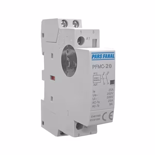 کنتاکتور الکترو مگنتیک بیصدا پارس فانال مدل PFMC جریان نامی 20