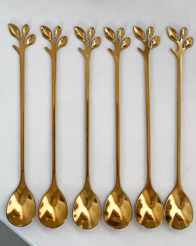 قاشق شربت خوری دسته برگی