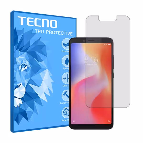 گلس شیائومی Redmi 6A مدل هیدروژلی شفاف برند تکنو کد S