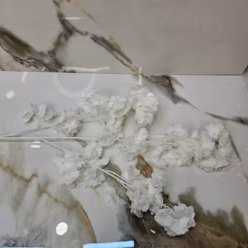 شکوفه 3 بازو سفید کم‌رنگ مصنوعی