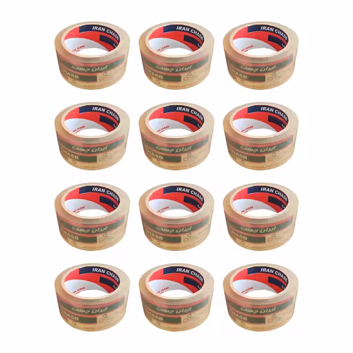 چسب پهن ایران چسب مدل IR12 عرض 5 سانتی متر بسته 12 عددی | کالا مکس