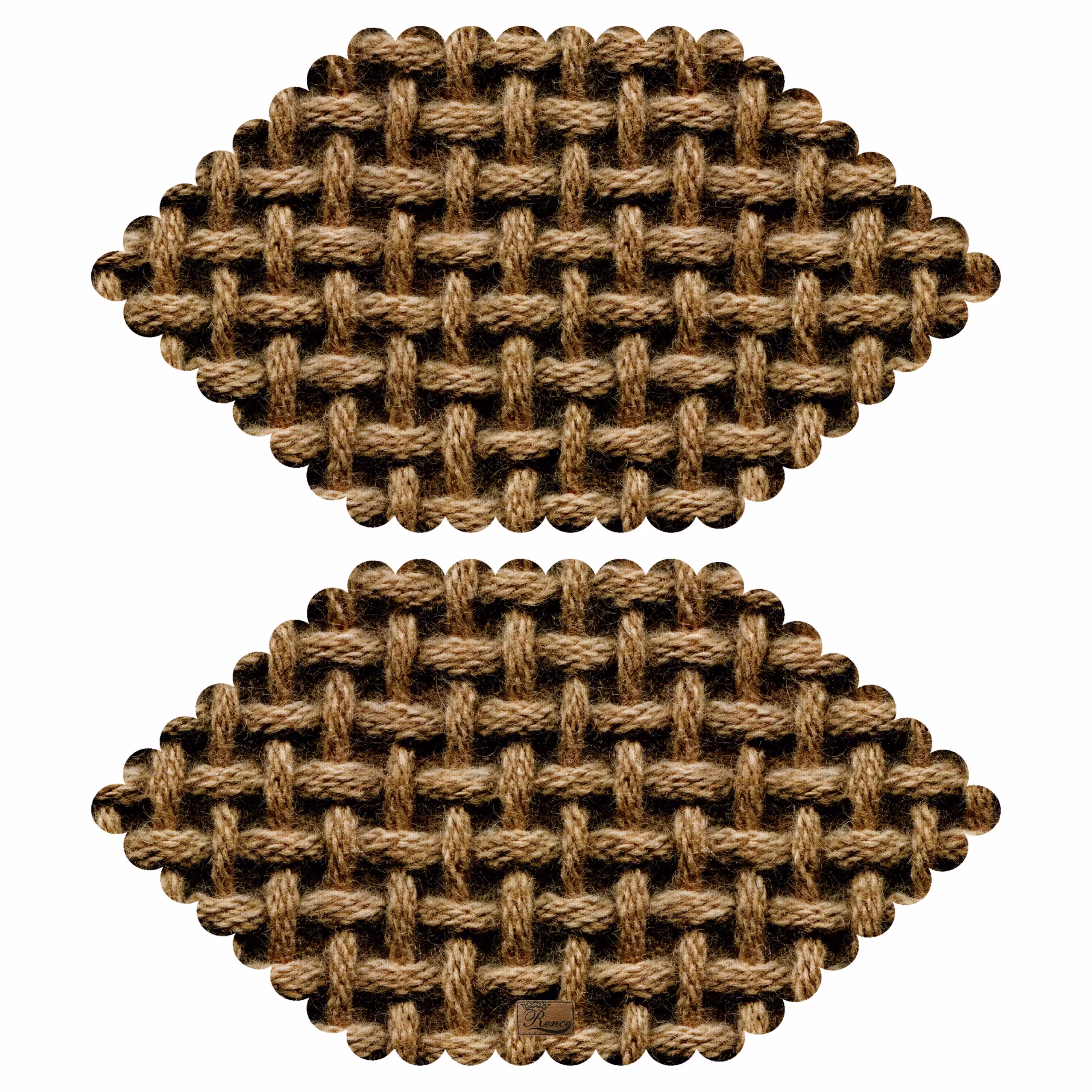 رومیزی مخمل طرح طناب دو عدد سایز 30 در 50 مدل T5-539 شرکت رنس