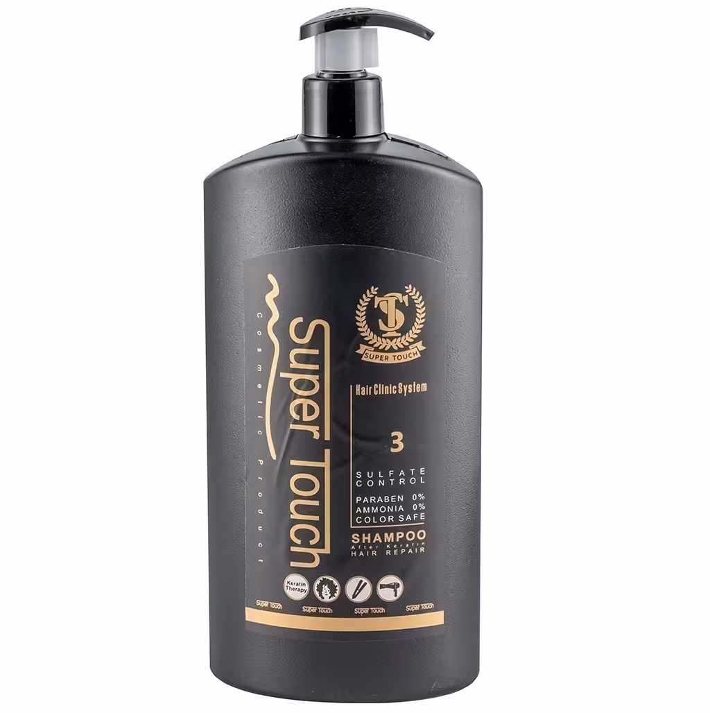 سوپر تاچ شامپو ملايم ترميم کننده مو حاوي کراتين 850 ميل HAIR REPAIR طلايي