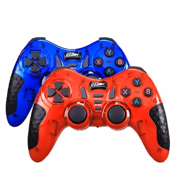 دسته بازی وایرلس تکی شوکدار مدل 041 هفت کاره