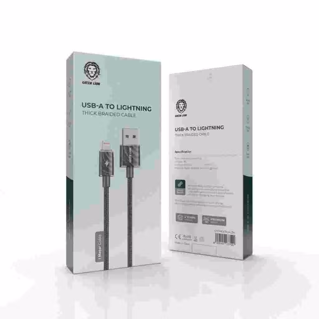 کابل تبدیل USB به لایتنینگ گرین لاین مدل Green Lion طول 1 متر