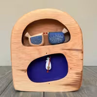 ساعت رومیزی دو مجسمه پرنده طرح یک