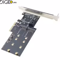 کارت تبدیل PCI-E 4X به SATA3.0 و M2 B-KEY مینی تک