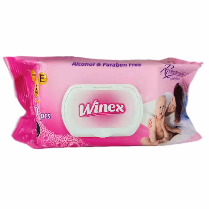 مشخصات، خرید و قیمت دستمال مرطوب خیس وینکس رومانس 120 عددی ⭐️ ویان مارکت