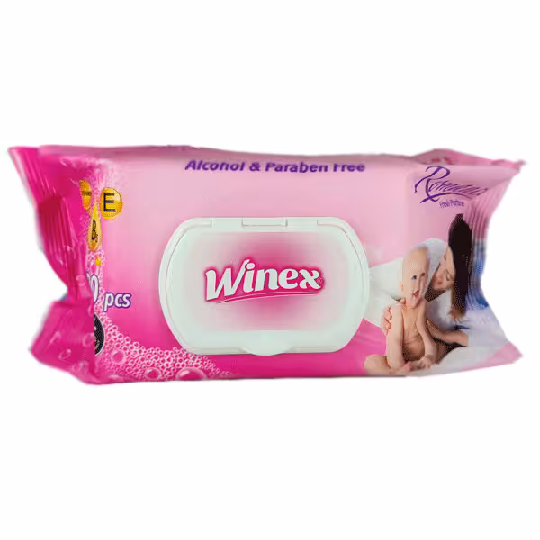 مشخصات، خرید و قیمت دستمال مرطوب خیس وینکس رومانس 120 عددی ⭐️ ویان مارکت