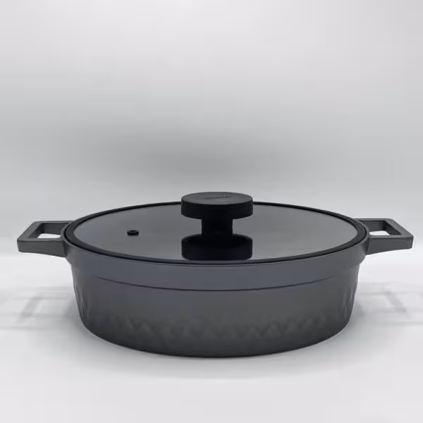 بنتاتی - ماهیتابه دو دسته 28 سانت تیتانیوم ( در دور سیلیکون ) دودی