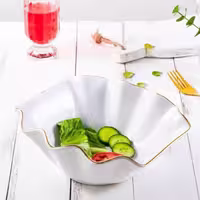 کاسه سرامیک آماتیس مدل شهرزاد بزرگ لب طلا کد 781G