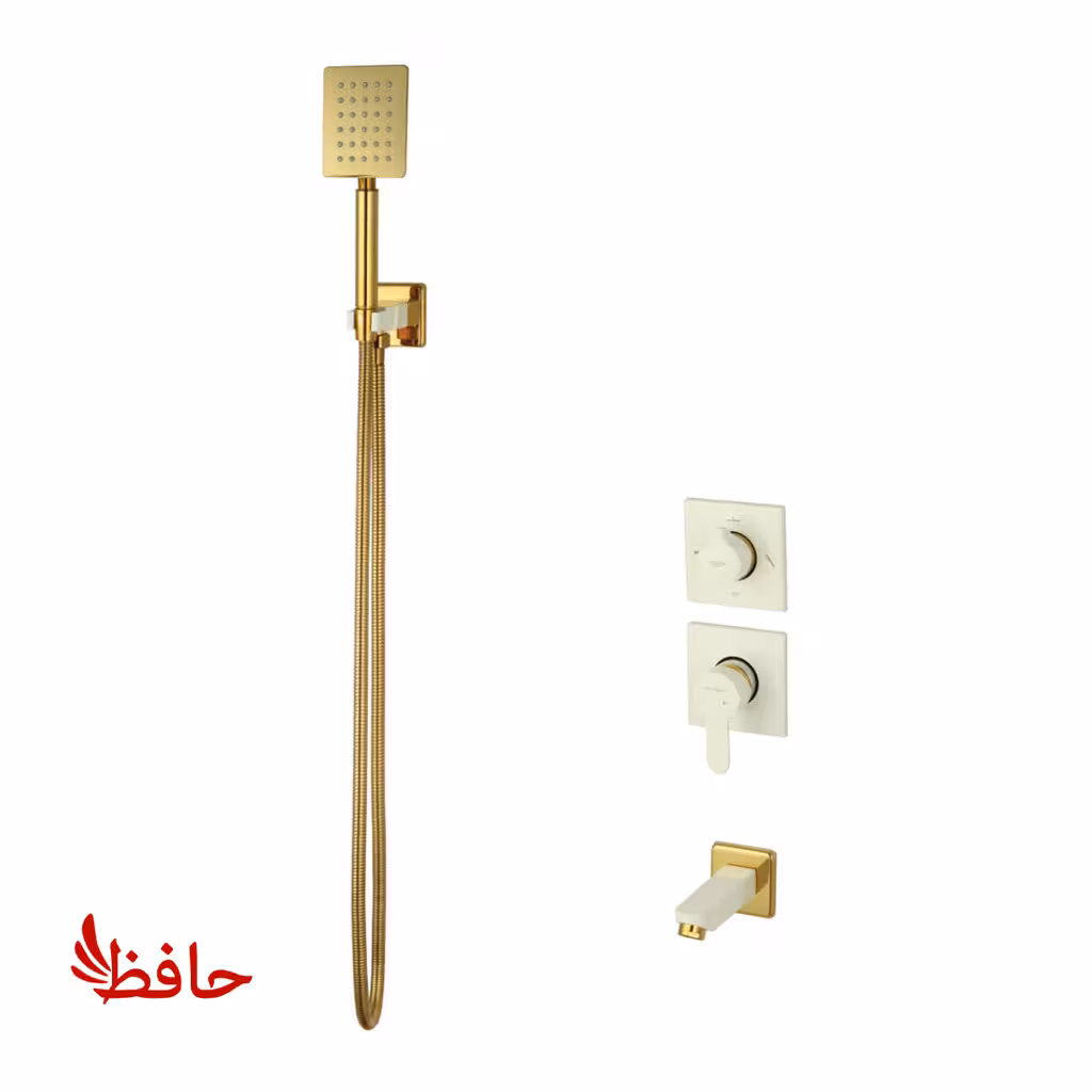شیر حمام توکار راسان مدل ویوات فلت شیری طلایی کلاس 4