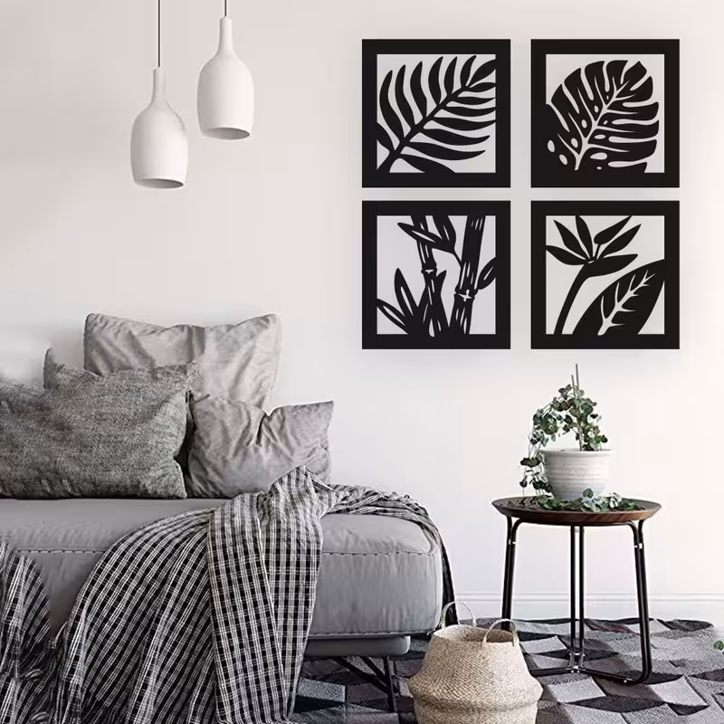 استیکر مدل برگها مجموعه چهار عددی