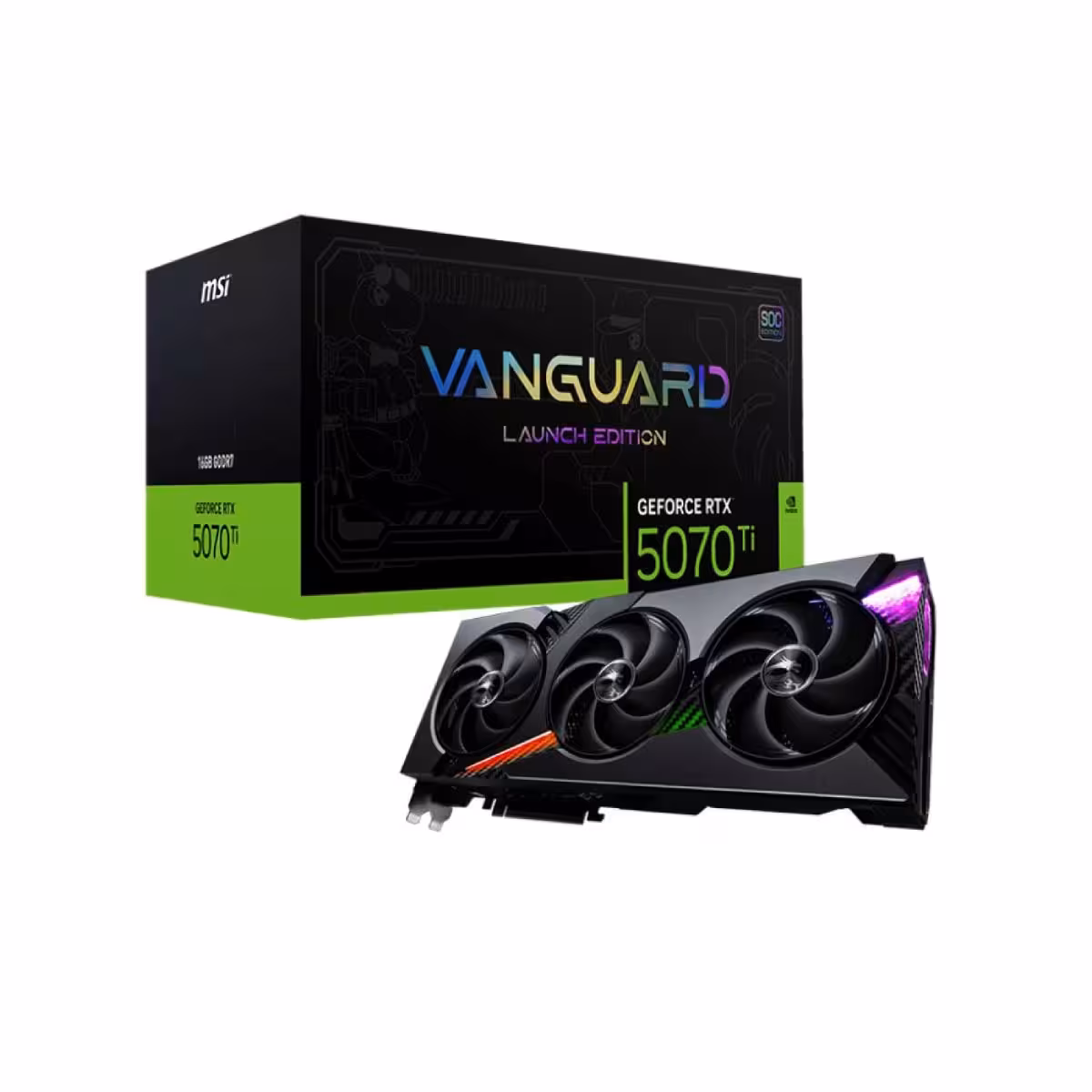 خرید کارت گرافیک MSI GeForce RTX 5070 Ti 16G Vanguard SOC Launch Edition با بهترین قیمت