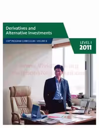 خرید و دانلود نسخه کامل کتاب CFA Program - Level I 2011, Derivatives and Alternative Investments, Vol.6