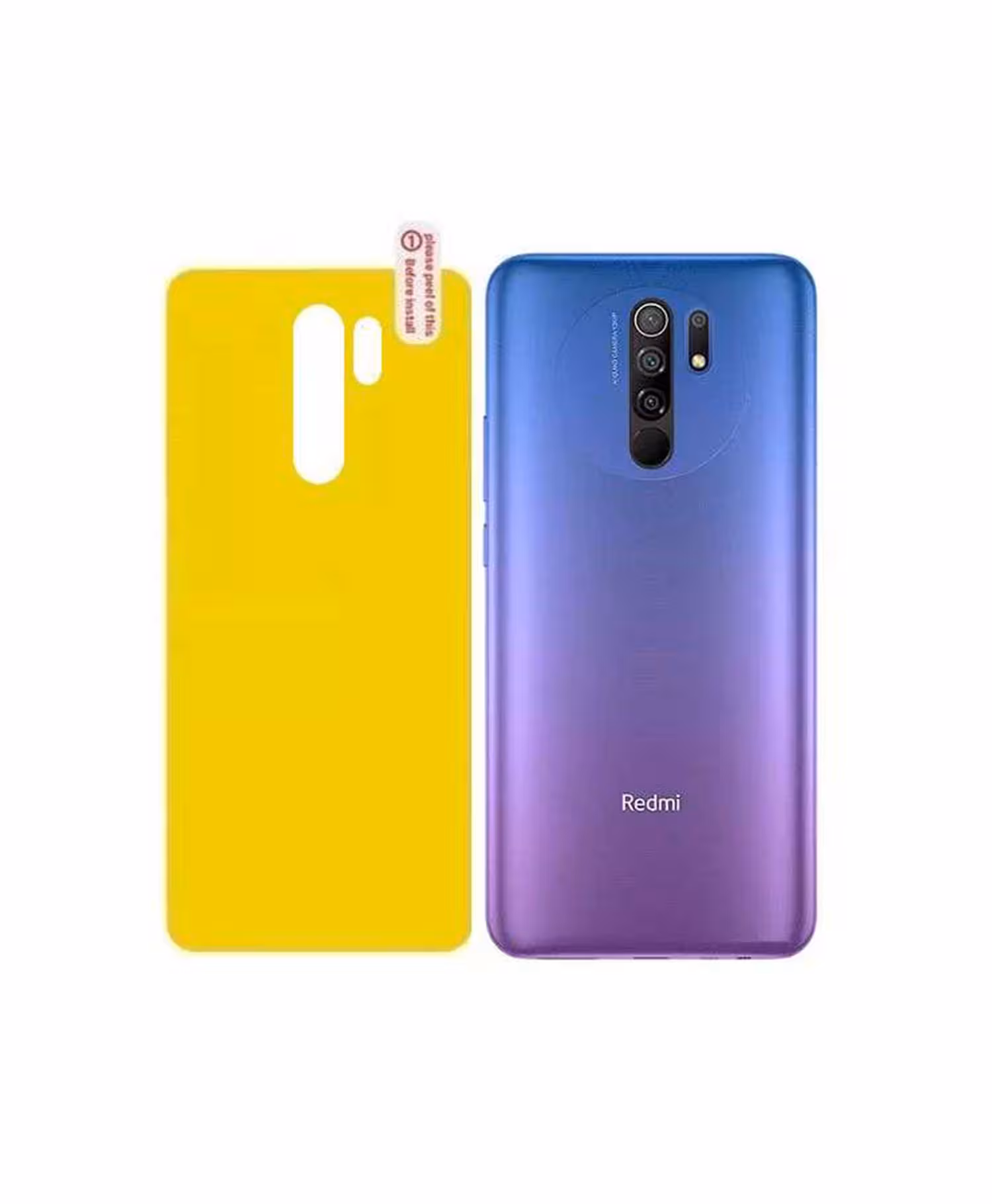 برچسب پشت شفاف موبایل شیائومی Xiaomi Redmi 9