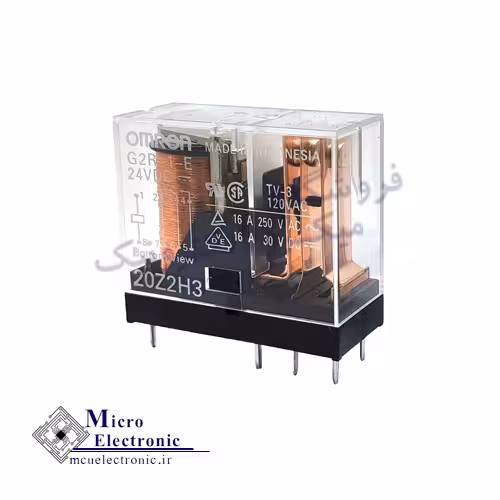 رله شیشه ای 24 ولت 16 آمپر 8پایه OMRON