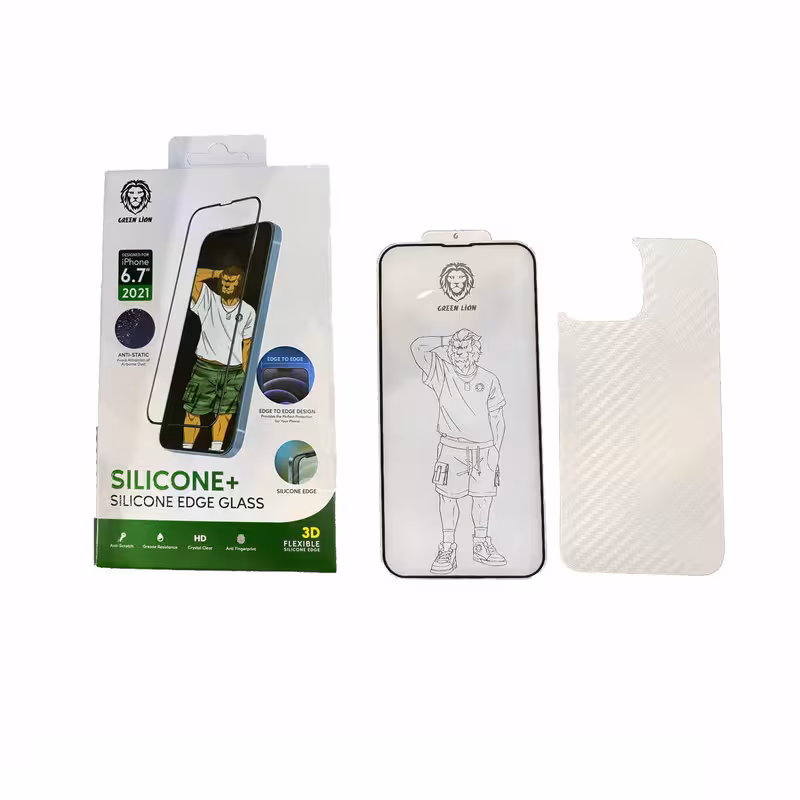 محافظ صفحه نمایش گرین مدل  Silicone مناسب برای گوشی موبایل اپل IPhone 13 Pro Max به همراه محافظ پشت گوشی