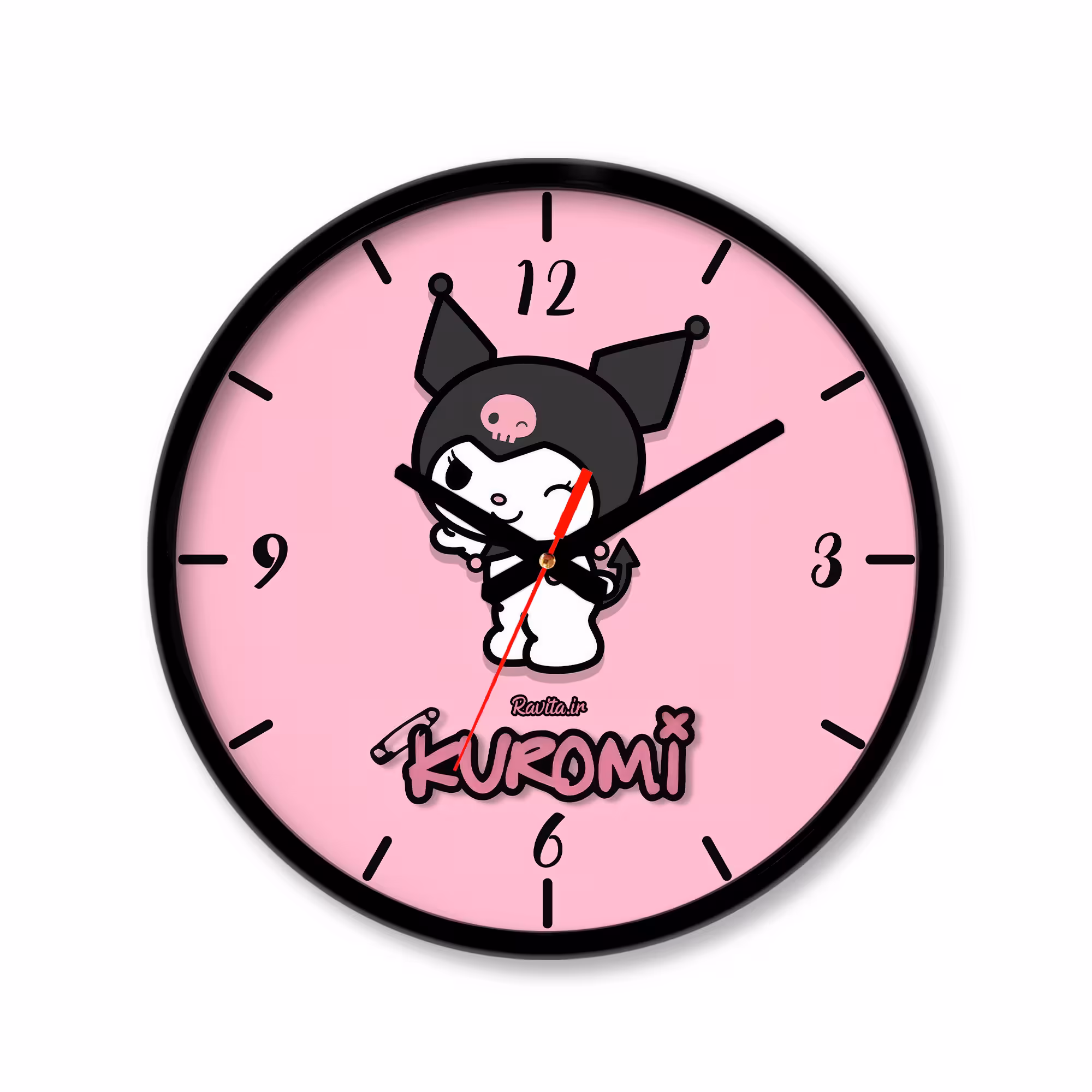 ساعت دیواری کوچک راویتا طرح کرومی کد 3602