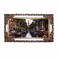 تابلو فرش ماشینی دنیای فرش طرح ونیز کد 426