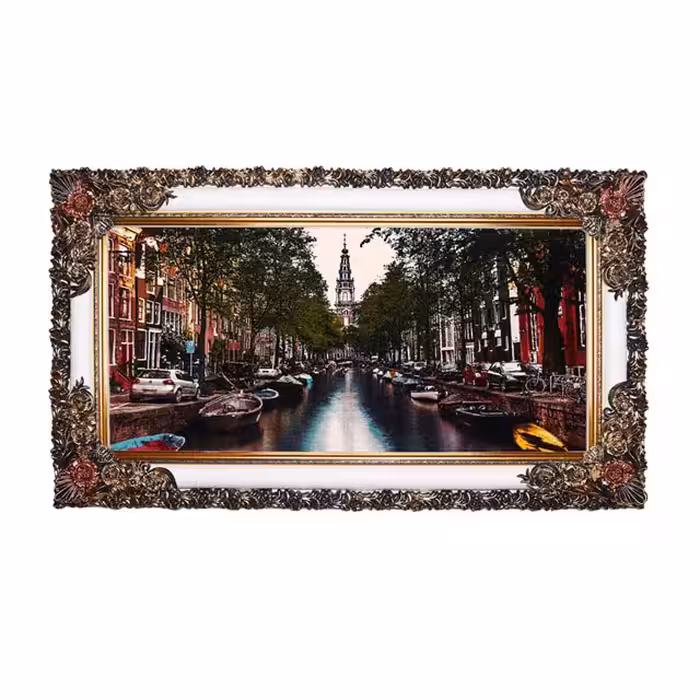 تابلو فرش ماشینی دنیای فرش طرح ونیز کد 426