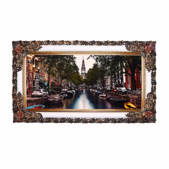 تابلو فرش ماشینی دنیای فرش طرح ونیز کد 426