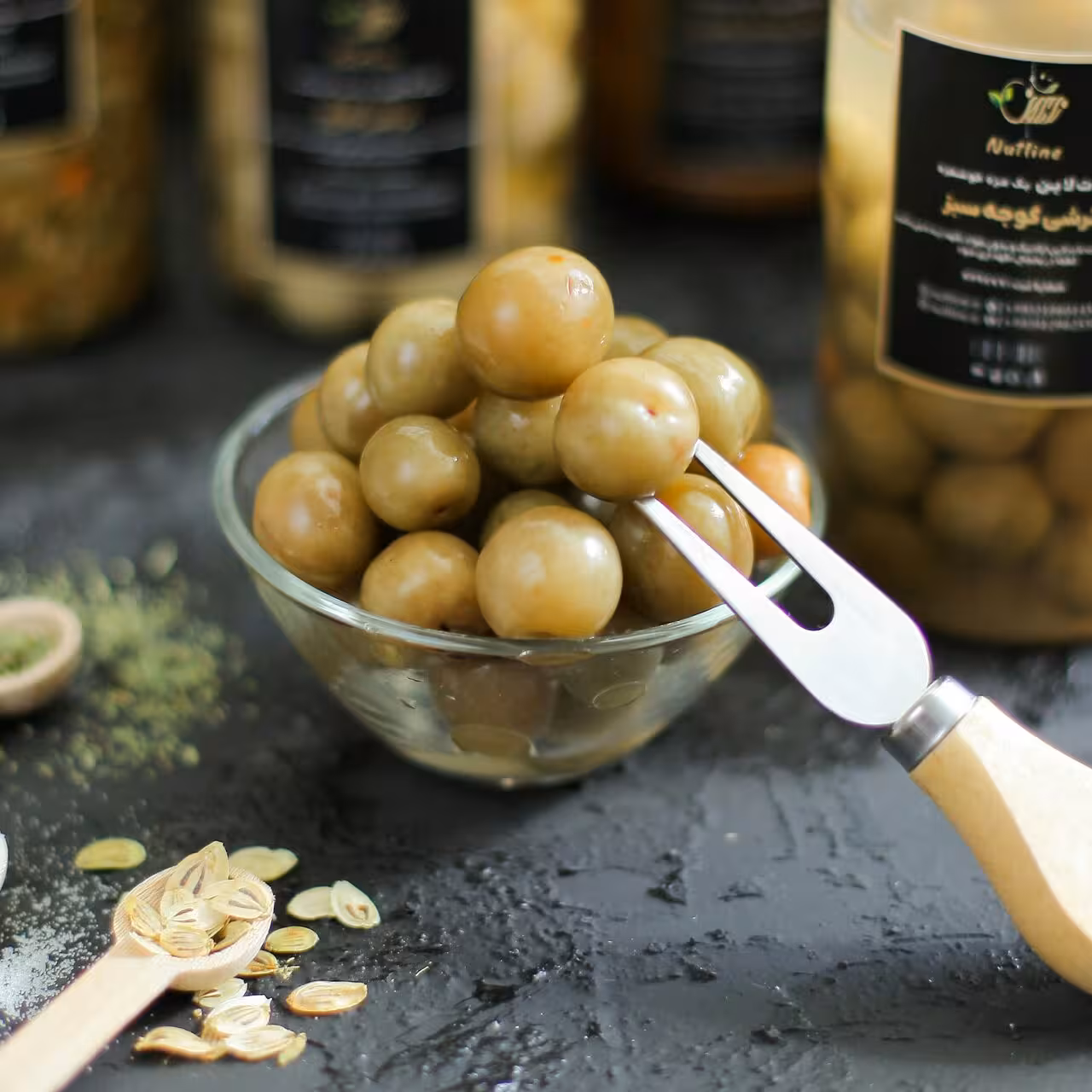 ترشی گوجه سبز  نات لاین "ارسال رایگان "