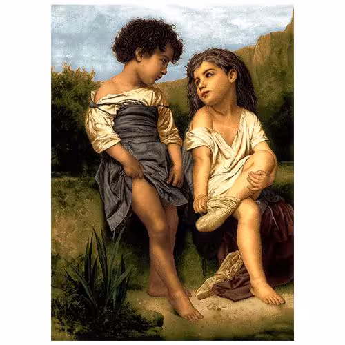 نخ و نقشه فرانسوی طرح کودک فقیر کد 24285