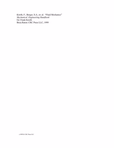 خرید و دانلود نسخه کامل کتاب Fluid Mechanics Mechanical Engineering Handbook Section 3