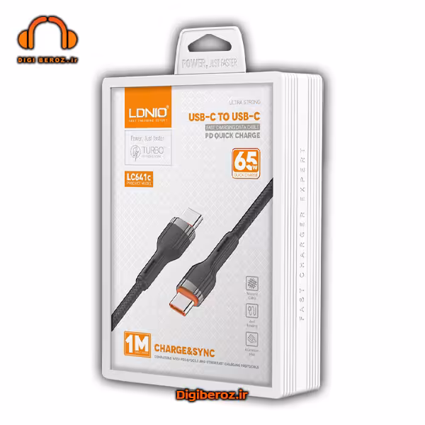 کابل usb-c الدینیو مدل LC641C طول یک متر