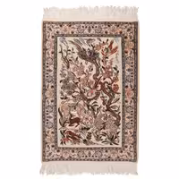 فرش دستبافت یک متری طرح شکارگاهی بیات