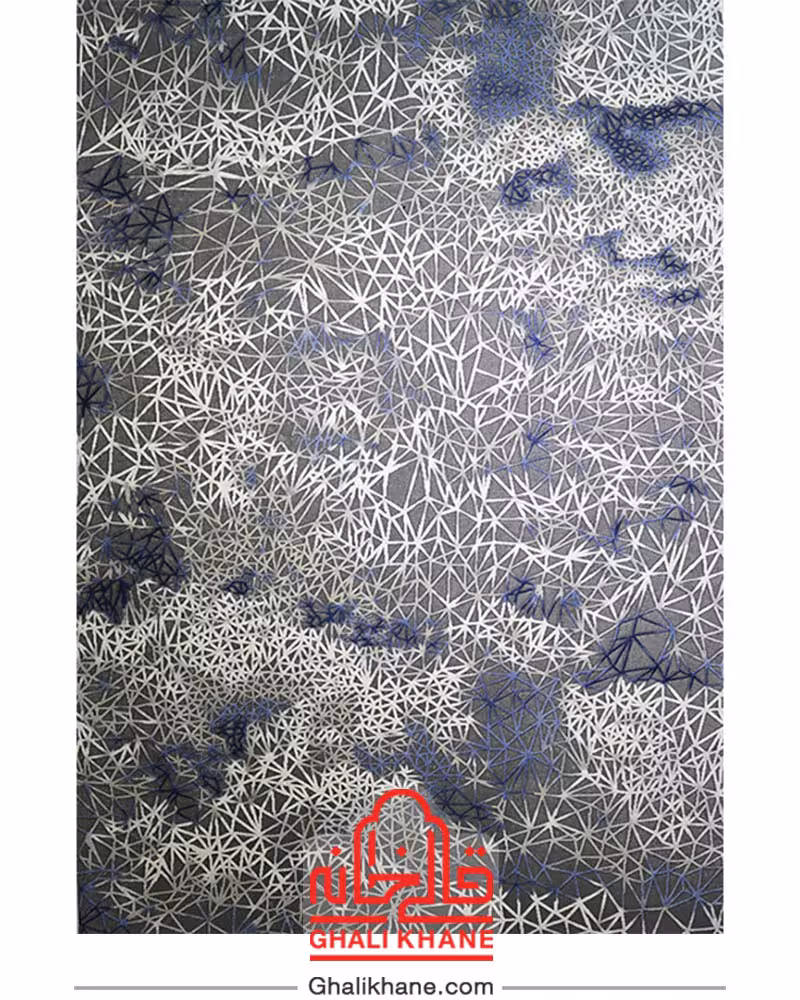 فرش ماشینی طرح پالادیوم کد G-2011 زمینه طوسی