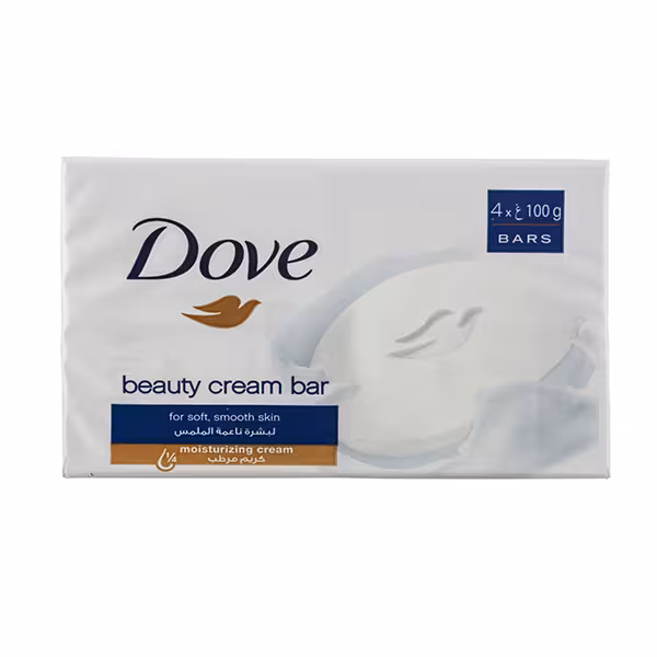 صابون داو کرمی چهار عددی وزن 400 گرم