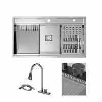 سینک دست ساز BCN-304   شیر آبشاری کن