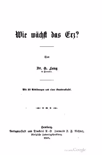 خرید و دانلود نسخه کامل کتاب Wie wächst das Erz?
