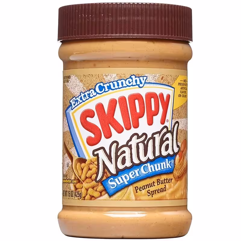 کره بادام زمینی کرانچی بدون گلوتن اسکیپی skippy اصل 462 گرمی