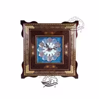 ساعت چهار گوش خاتم و مینا روی مس