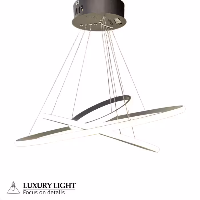 لوستر مدرن اس ام دی SMD خور مدل سه حلقه ریموت دار