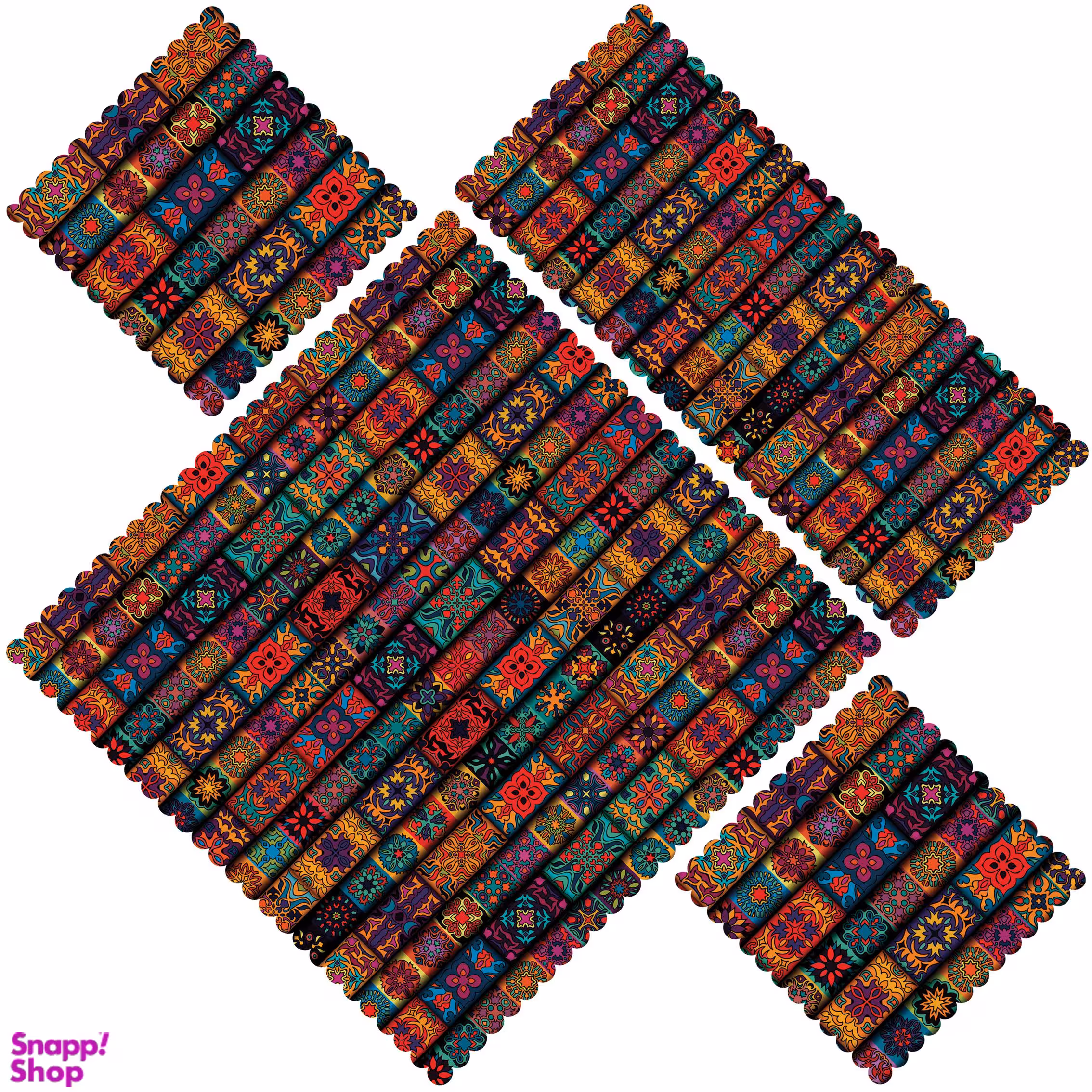 ست رومیزی 4 تکه مدل S31-42525 چند رنگ سایز 95*90*0.2 سانتی متر