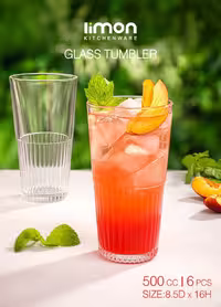 لیوان شیشه ای 500 سی سی برند لیمون