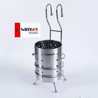 جا قاشقی استیل پایه دار استوانه SAMSET سام ست بسته 1 عددی