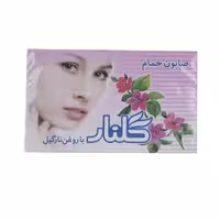صابون گلنار صورتی حاوی روغن نارگیل وزن 130 گرم بسته 6 عددی