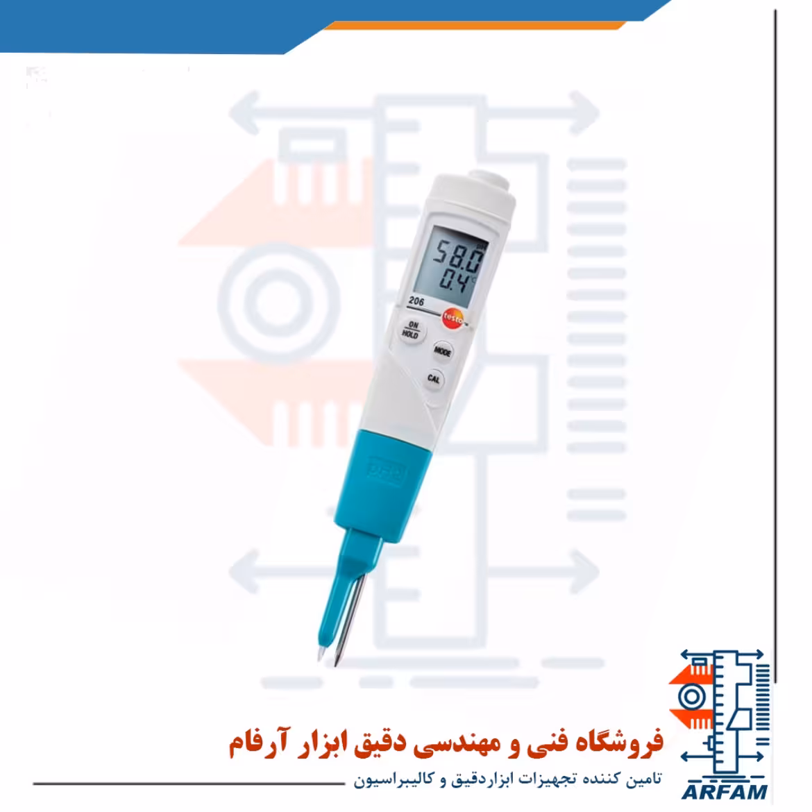 پی اچ متر مواد نیمه جامد مانند پنیر ،کره تستو TESTO 206pH2