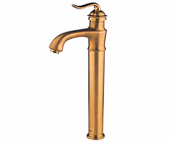 شیر روشویی پایه بلند شودر مدل لوکا طلایی مات