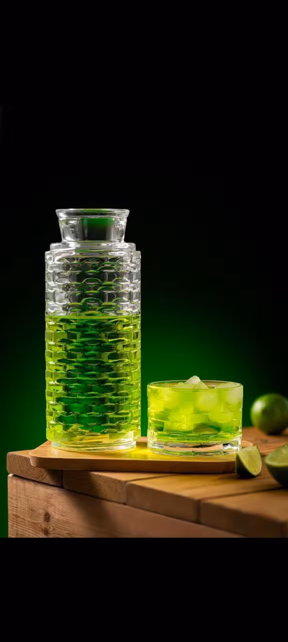 پارچ و لیوان شب طرح حصیری