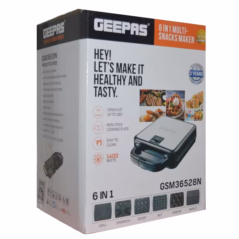 ساندویچ ساز جیپاس مدل GSM36528N | خرید Geepas Sandwich Maker