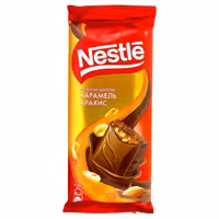 شکلات تخته ای نستله با مغز بادام زمینی و کارامل – 90 گرم