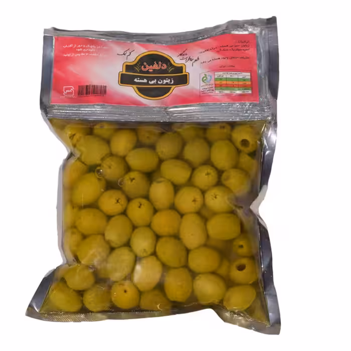 زیتون شور بی هسته ممتاز دلفین 240 گرمی